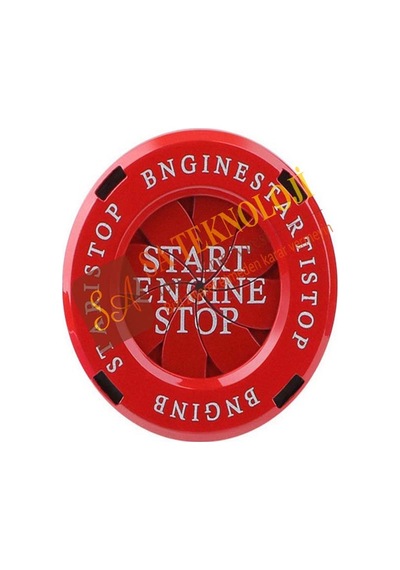 Start Stop Düğme Üzeri Aksesuar Yuvarlak Ssy-Kırmızı