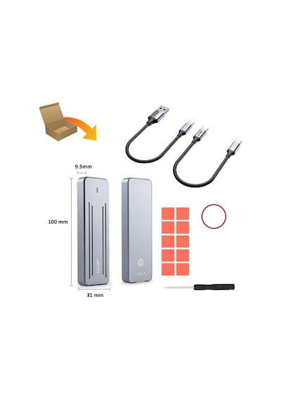 İ9-gtr M.2 Nvme Ssd To Usb 3.2 Gen2 Harici Taşınabilir Ssd Kutusu
