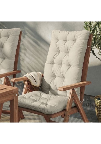 Ikea Kuddarna Dış Mekan Sandalye Minderi, Açık Gri-bej, 116x45 Cm