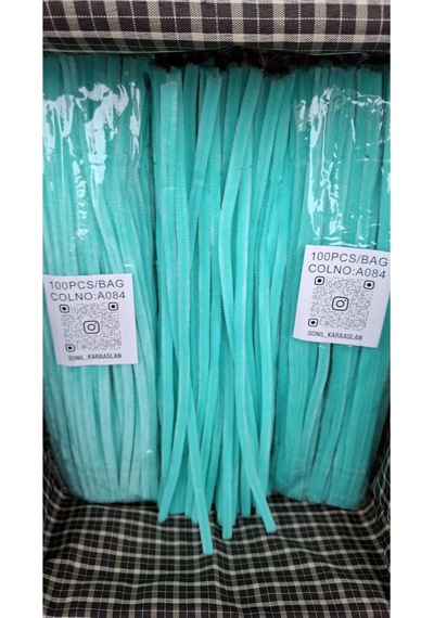 Renk Kod A084 Şönil 100 Lü Mint Yeşil 30 Cm - Yoğun Tüylü Hobi Çubuğu Tel El İşi 100 Lü Paket