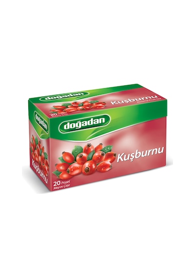 Doğadan Kuşburnu Meyve Poşet Çay 20 x 2 G