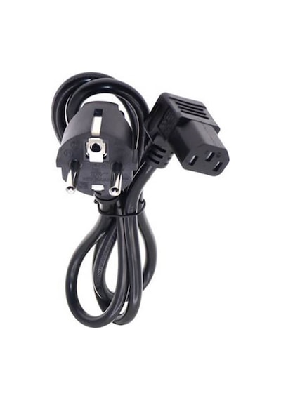 C13 Power Kablosu 90° Derece Dirsek L Uç - Dik Açılı - 1.8 mt