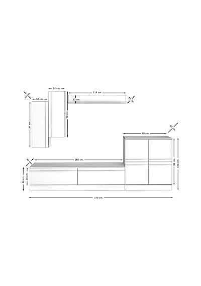 Decoraktiv Eko 6b Mdf Std Tv Ünitesi Tv Sehpası Pera - Siyah