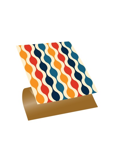 Tink KENDİNDEN YAPIŞKANLI RENKLİ DALGA DESENLİ PVC KARO 30X30 CM