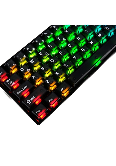 Akko Monsgeek Fun60 Max Black Hall Effect Glare Manyetik Switch 8k Hz Argb Kablosuz Hotswap Türkçe Gaming Klavye