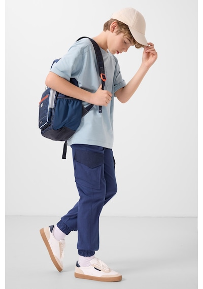Tommylife Açık Mavi Pamuklu Yumuşak Dokulu Oversize Baskılı Erkek Çocuk T-shirt - 11301 Açık Mavi