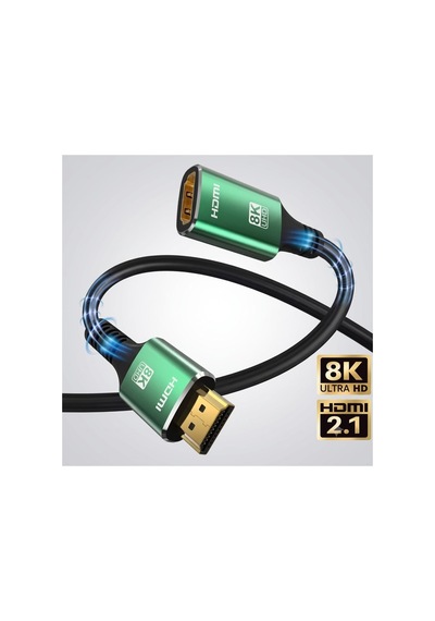 8k Hdmı 2.1 Görüntü Kablosu Uzatıcı - Erkek Dişi Dönüştürücü 48gbps Ultra Hd Aktarım Kablosu-hc800220f