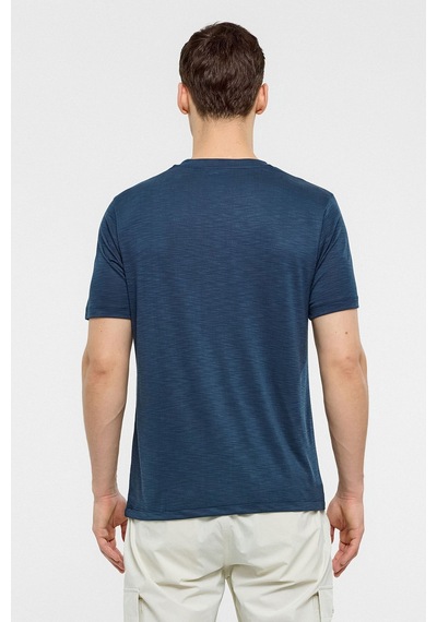Backandbond Lacivert Basic Flamlı Tişört