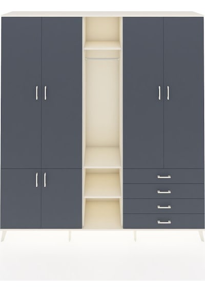 Hyperion Dolap 14 Raflı 4 Çekmeceli Tek Askılı 220x44x243 Aytaşı-antrasit/antrasit Antrasıt/antrasıt Hyperion Dolap 14 Raflı 4 Çekmeceli Tek Askılı 220x44x243 Aytaşı-antrasit/antrasit Antrasıt/antrasıt