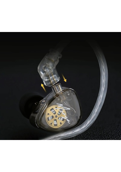 Kz Merga Hibrit Sürücü Hi-fi Monitör Yüksek Hassasiyetli 104db Kablolu Kulak İçi Kulaklık-Mikrofonsuz