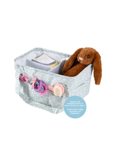 Katlamalı Anne Bebek Organizer 795 Yeşil Çiçek