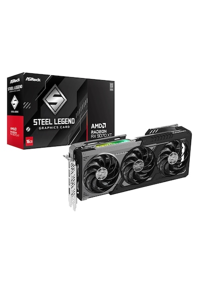 Asrock Amd Radeon Rx 9070 Xt Steel Legend Dark 16gb