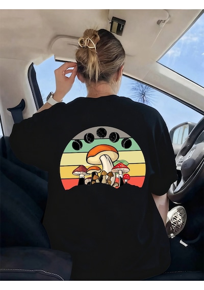 Noıssey Urban Pop Graphic Kadın Tişört Koleksiyonukod 5551 Siyah