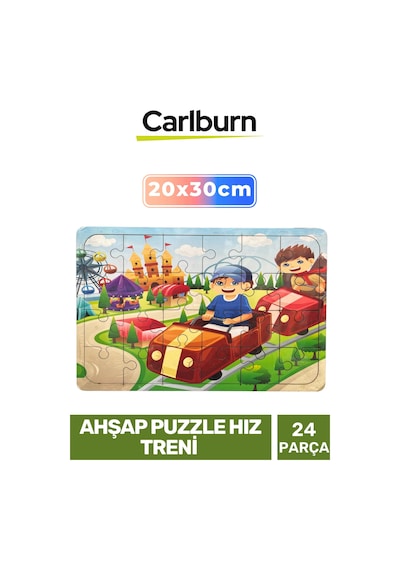 Özel Seri Eğitici Zeka Geliştirici Öğretici El Göz Koordinasyonu Ahşap Puzzle Hız Treni - 24 Parça