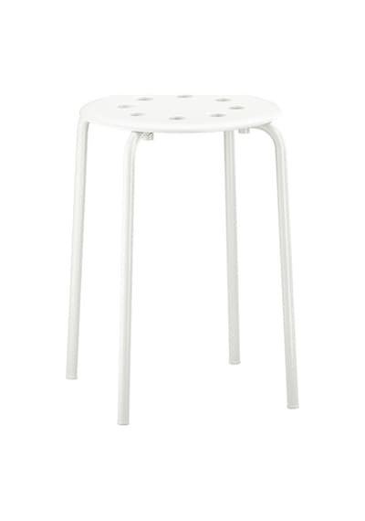 Tabure,Beyaz IKEA Genişlik 40Cm Beyaz Renk Yuvarlak Tabure