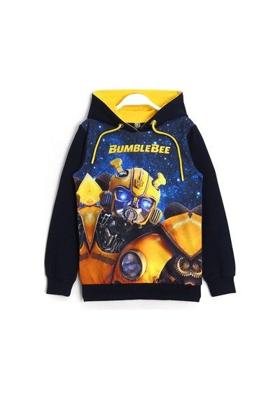 Bumblebee 3D Baskılı Erkek Çocuk Sweatshirt 5 - 10 Yaş Lacivert