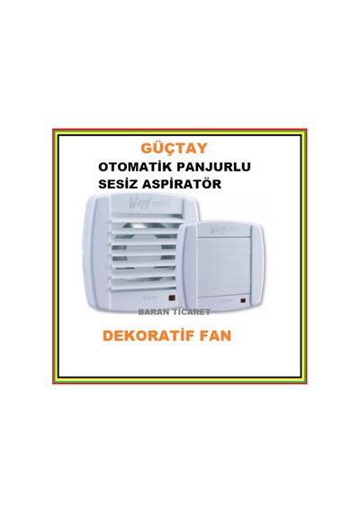 Güçtay Wispymatik Otomatik Panjurlu Havalandırma Fanı 10 Cm (543188086)