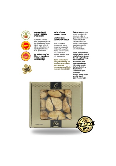 Çatlak Kuru İncir Jumbo 500g Aydın İnciri Ab Coğrafi İşaretli