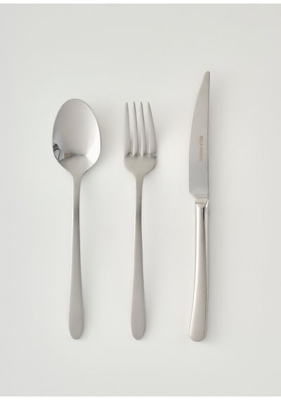 Bella Maison Floransa 18 Parça Tatlı Çatal Kaşık Bıçak Seti Silver Silver