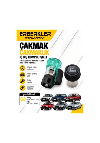 Tofaş Doğan Kartal Şahin Uno Tipo Tempra Çakmak Çakmaklık Iç Dış Komple Işıklı - Erb2183