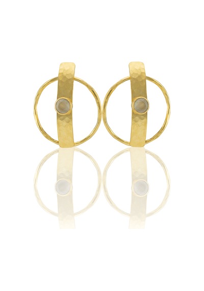 Kadir Jewellery 22 Ayar Altın Kaplama Vintage Küpe -el İşçiliği Ve Hipoalerjenik Küpe Beyaz 05483982