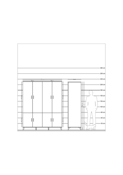 Kronos Gardrop 10 Raflı 8 Kapaklı 176x59x221 Çam-çam Çam Kronos Gardrop 10 Raflı 8 Kapaklı 176x59x221 Çam-çam Çam
