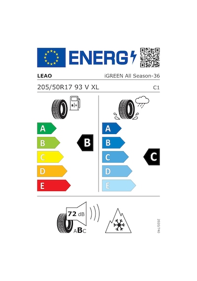 Leao 205/50R17 Xl 93V Igreen All Season Dört Mevsim Lastiği 2025