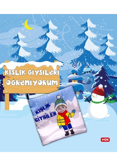 Tox Kışlık Giysiler Kumaş Sessiz Kitap T052 - Bez Kitap , Eğitici Oyuncak , Yumuşak Ve Hışırtılı