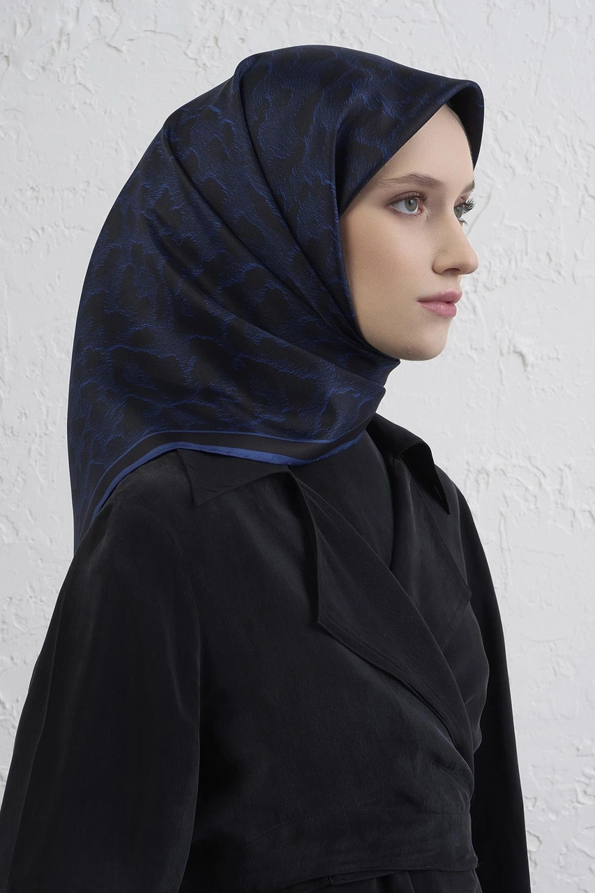 Armine Saf İpek Sura Eşarp 9408d 02 Mavi