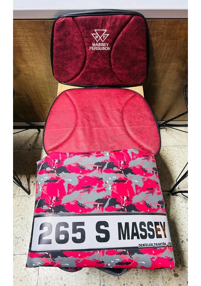 Massey Ferguson 265s Kabinsiz Traktör Özel Su Geçirmez Branda Ve Düz Koltuk Kılıfı Mf Armalı