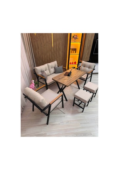 Houseart Mila ,model, Balkon, Bahçe, Cafe, Metal Koltuk Takımı, Bahçe Takımı , Çay Seti, 2+1+1 , Yemek Masası , Balkon Mobilyası Krem Houseart Mila ,model, Balkon, Bahçe, Cafe, Metal Koltuk Takımı, Bahçe Takımı , Çay Seti, 2+1+1 , Yemek Masası , Balkon Mobilyası Krem