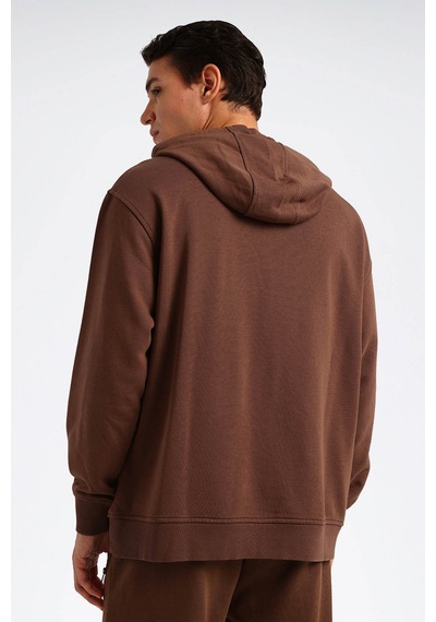 Reebok Sweatshirt Erkek Kahverengi Palona Hoodıe Kahverengi-ekru