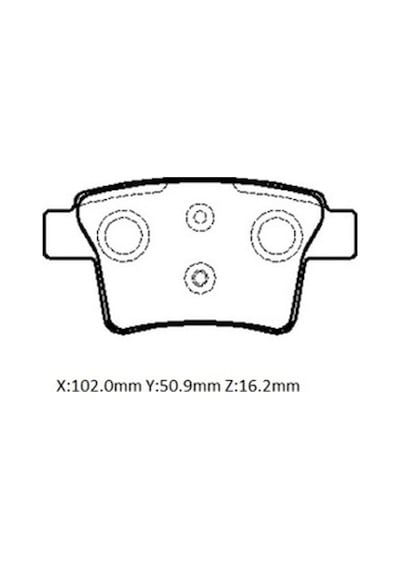 Ford Mondeo 01/04 Arka Fren Balatası 1,8/2,0/2,2/2,5 Disk 102x50,9x16,2 Bramax - Fren Ve Ekipmanları