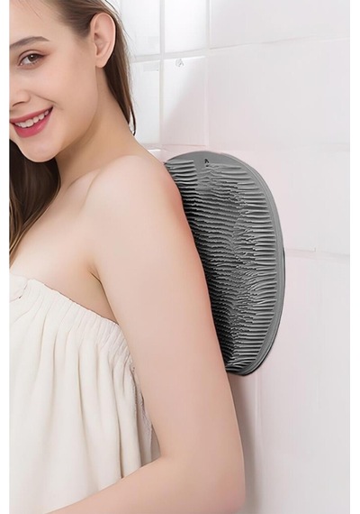 Pratik Silikon Vantuzlu Banyo Masaj Pedi Sırt Ayak Kesesi Yıkama Aleti Sırt Lifi Ayak Matı