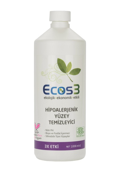 Ecos3 Organik Hipoalerjenik Yüzey Temizleyici 1000 Ml X 3'Lü Set