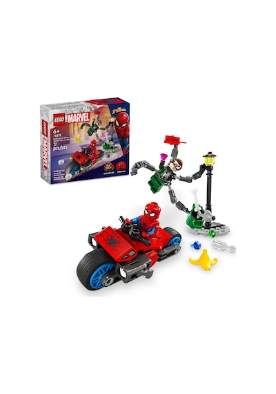 LEGO® Marvel Motosiklet Takibi: Örümcek Adam Doktor Oktopus’a Karşı 76275 6+ Yaratıcı Oyuncak Yapım Seti - 77 Parça