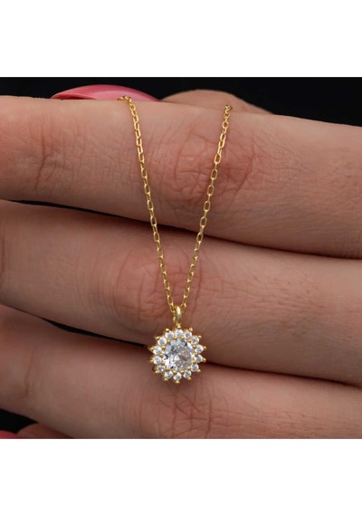 Casera's Gümüş Gold Minimal Yuvarlak Anturaj Kadın Kolye Csr2181325 Gümüş