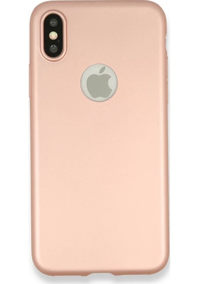 Newface Apple iPhone Uyumlu X Kılıf First Silikon - Rose Gold Pembe