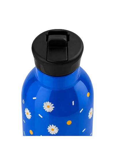 Mamawata Daisy Pipetli Çocuk Termos Matara 470 Ml Paslanmaz Çelik Sızdırmaz Yalıtımlı Suluk Koyu Mavi