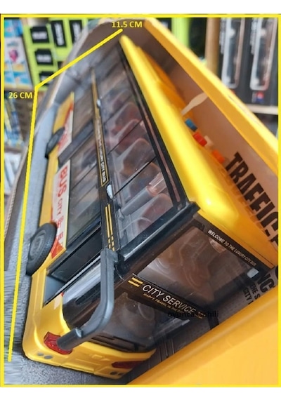 Sesli Oyuncak Okul Otobüs Işıklı Kırılmaz Çocuk Servis Çift Katlı Bus Oyun Otobüsü Diğer