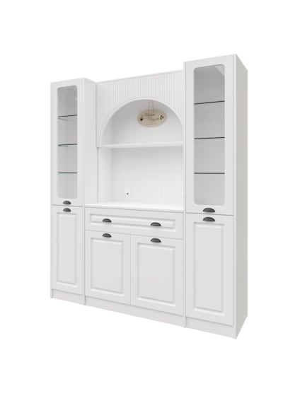 Guneystore Armoni Black Maxi Kahve Köşesi Komple Mdf Beyaz
