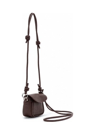 Nura Collection Kadın Mini Kapaklı Çapraz Çanta - Kahve Kahverengi - 925656893 Kahverengi
