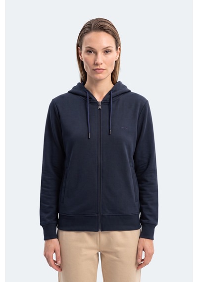 Slazenger Kıron I Kadın Kapüşonlu Lacivert Sweatshırt