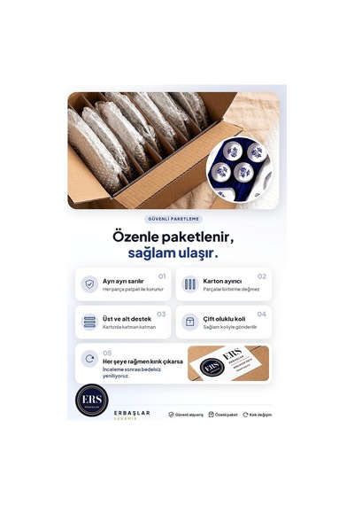Tr Lüx Seramik Hazeran 14 Parça 6 Kişilik Kahvaltı Takımı Seti Diğer