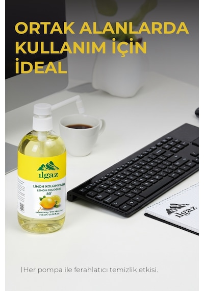 Ilgaz Limon Kolonyası Pompalı 750 ML