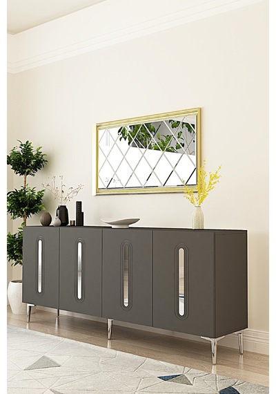 Ka1810as Rany Konsol ,tv Sehpası Antrasit-silver 180cm