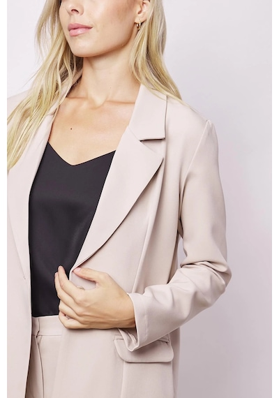 Kadın Yakalı Cep Kapaklı Uzun Kol Hafif Likralı Kumaş Oversize Blazer Ceket Pantolonu Jument 40075 -taş Taş Kadın Yakalı Cep Kapaklı Uzun Kol Hafif Likralı Kumaş Oversize Blazer Ceket Pantolonu Jument 40075 -taş Taş
