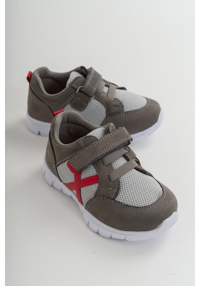 Mnpc Unisex Gri Deri Ortopedik Destekli Spor Ayakkabı-Gri (531051605)
