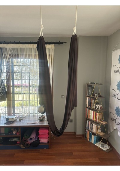 Yoga Hamak Seti-kahverengi Geniş En 260cm Kadar Esneyebilme Ce Sertifikalı Ürünler Kahverengi