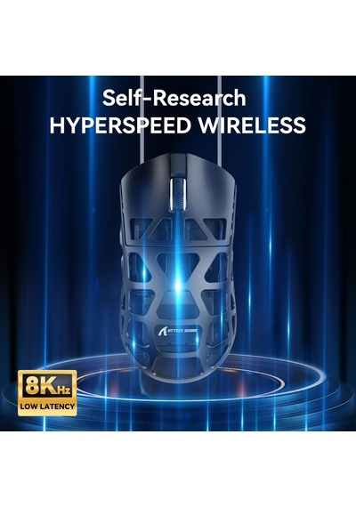 R3 Magnezyum Alaşımlı Kablosuz Gaming Mouse 46g Ultra Hafif, Pixart Paw3395 Sensör, 8k Tepki Hızı, Bt/2.4g/kablolu Üçlü Mod, 26000 Dpı Ayarlanabilir, Windows/xbox/ps Uyumlu - Black